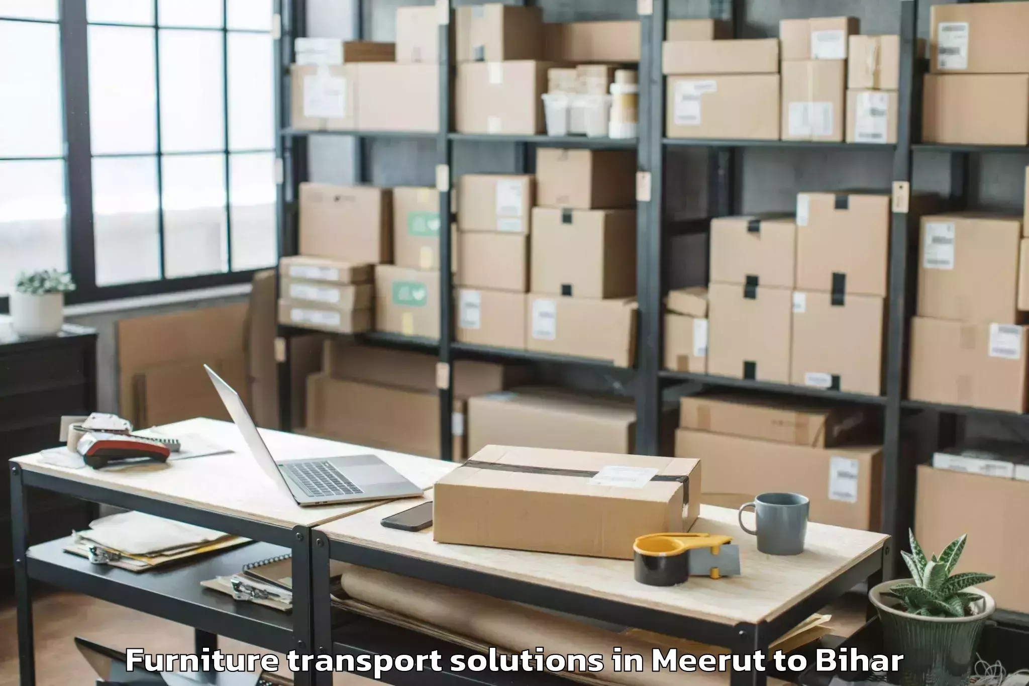 Book Meerut to Kishanganj Furniture Transport Solutions Online